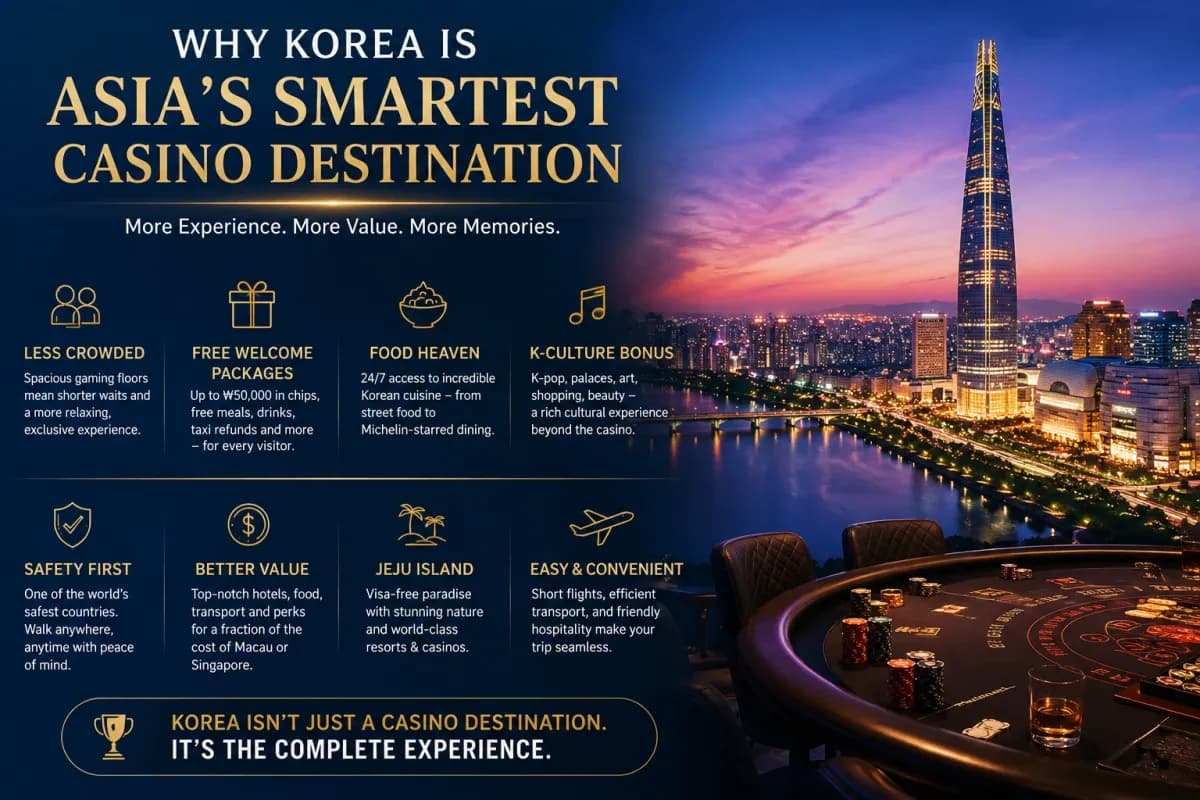 Why Korea Beats Macau & Singapore for Casino Tourism in 2026